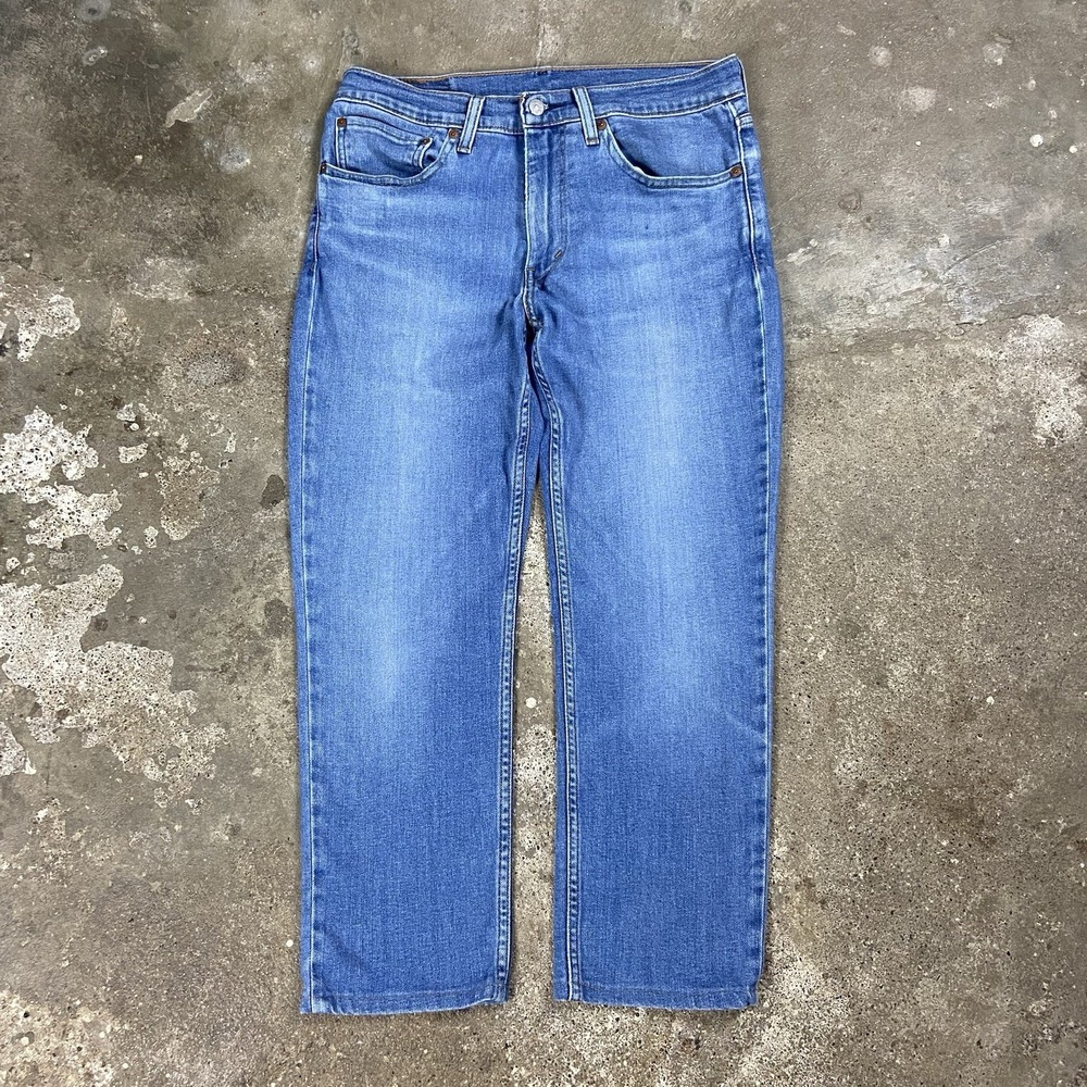 Levi's 511 Jeans Size 34x29 Blue Denim Medium Wash Slim Fit Narrow Leg Zip Fly